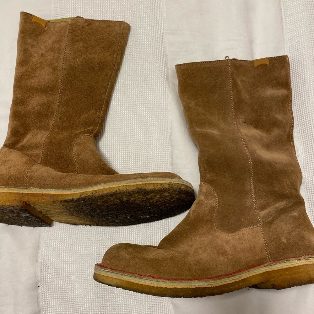 Spanish designed Camper Brown Suede Slouchy Boots